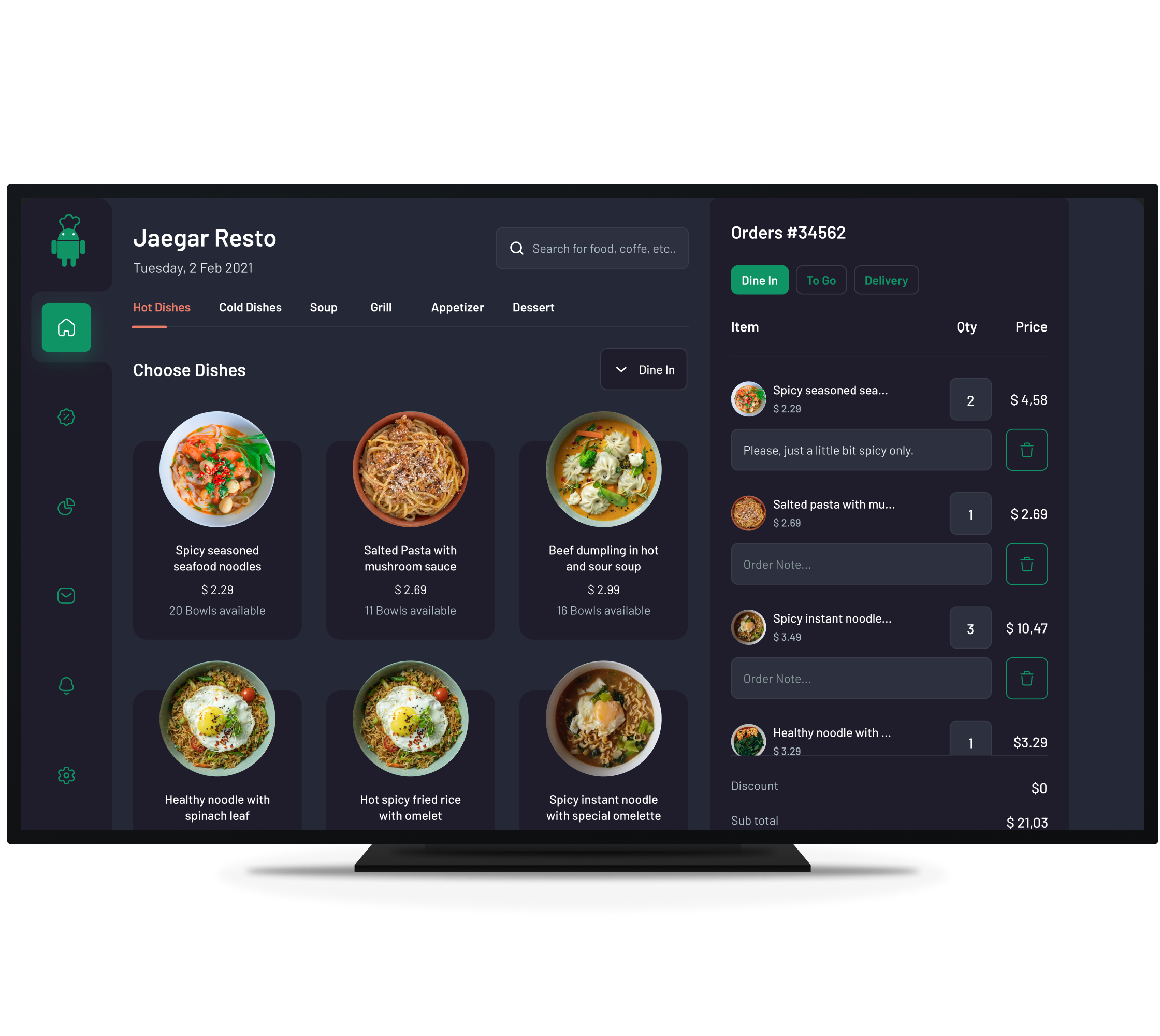 Foodiisoft dashboard
